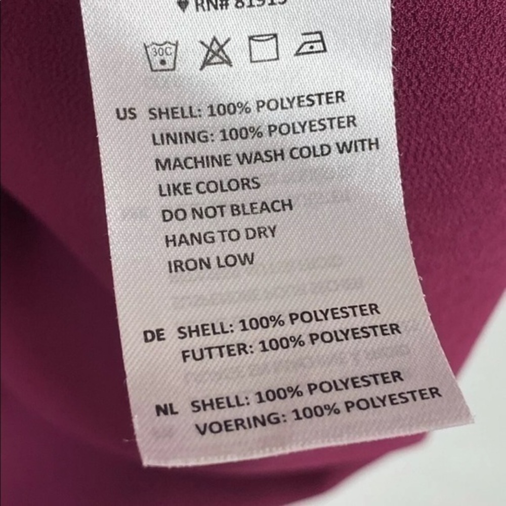 Cooper & Ella Raspberry Saga Cold Shoulder Ruffle Dress - Size M - Picture 13 of 16
